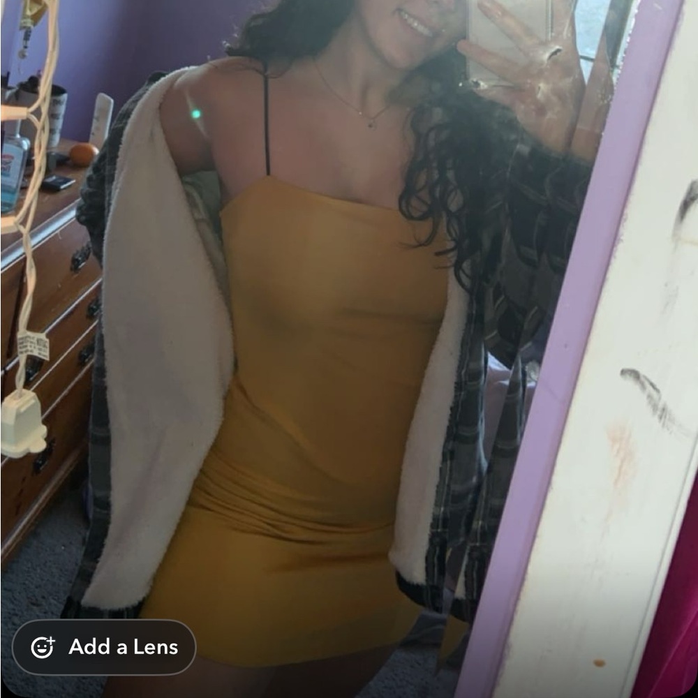 Streetwear Society Tan Spaghetti Strap Bodycon Mini Dress
